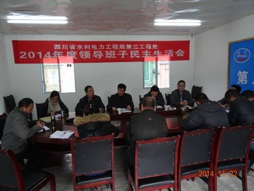 王裕明參加三處2014年度領導班子民主生活會 
